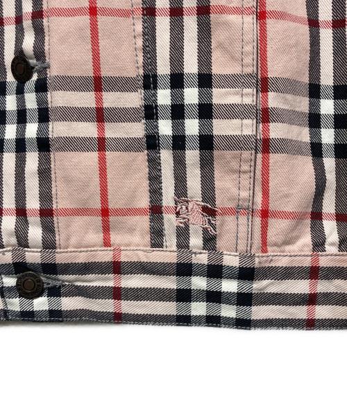 BURBERRY（バーバリー）BURBERRY (バーバリー) SUPREME (シュプリーム) 22SS DENIM TRUCKER JACKET ピンク サイズ:Mの古着・服飾アイテム