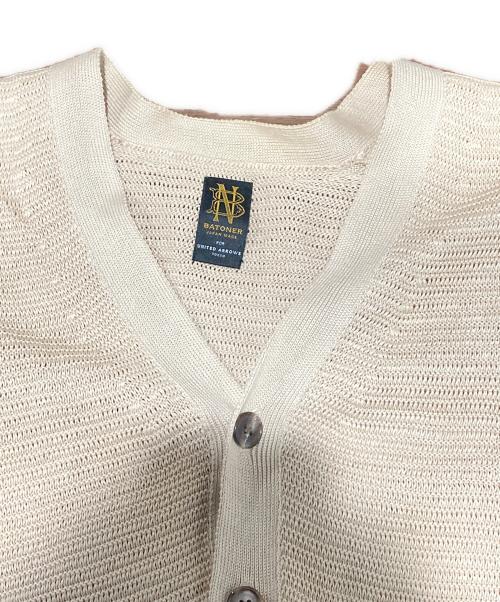 BATONER（バトナ―）BATONER (バトナ―) ROYAL RAMIE V NECK CARDIGAN ベージュ サイズ:3の古着・服飾アイテム