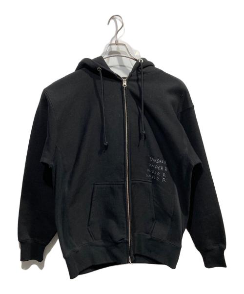 UNDER R（アンダーアール）UNDER R (アンダーアール) グラフィック スウェット ジップフーディー ブラック サイズ:XLの古着・服飾アイテム