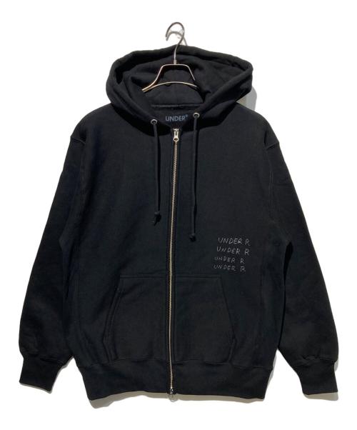 UNDER R（アンダーアール）UNDER R (アンダーアール) グラフィック スウェット ジップフーディー ブラック サイズ:Lの古着・服飾アイテム