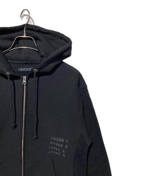 UNDER R（アンダーアール）UNDER R (アンダーアール) グラフィック スウェット ジップフーディー ブラック サイズ:Lの古着・服飾アイテム