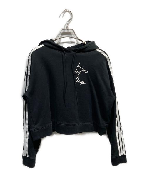 Y-3（ワイスリー）Y-3 (ワイスリー) 筆記体ロゴプリントプルオーバーパーカー ブラック サイズ:Sの古着・服飾アイテム