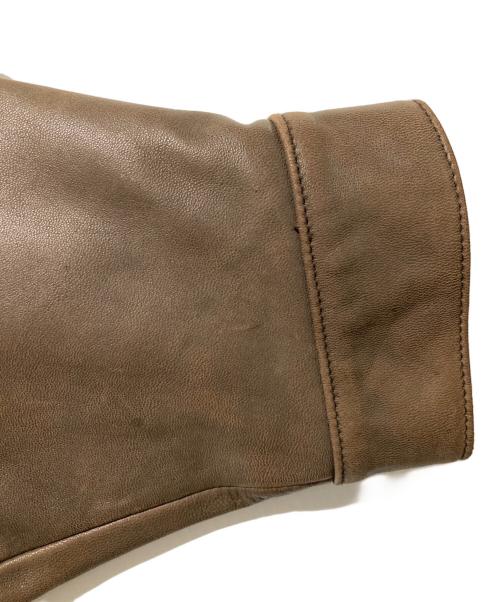 POLO RALPH LAUREN（ポロ・ラルフローレン）POLO RALPH LAUREN (ポロ・ラルフローレン) シープレザージャケット ブラウン サイズ:LLの古着・服飾アイテム