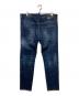 DSQUARED2 (ディースクエアード) クラッシュ加工ラインストーン付きスリムデニムパンツ インディゴ サイズ:54：30000円