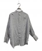 Spick and Spanスピック＆スパン）の古着「フリルカラーストライプシャツ」｜ホワイト