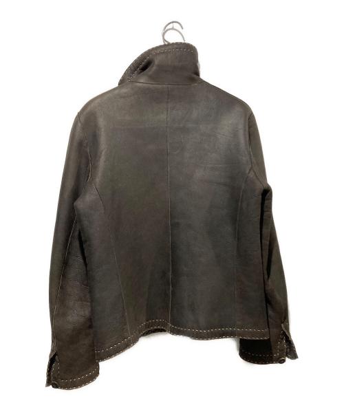 FENDI（フェンディ）FENDI (フェンディ) リバーシブルムートンジャケット ブラウン サイズ:42の古着・服飾アイテム