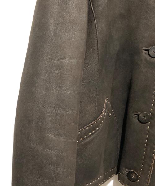 FENDI（フェンディ）FENDI (フェンディ) リバーシブルムートンジャケット ブラウン サイズ:42の古着・服飾アイテム