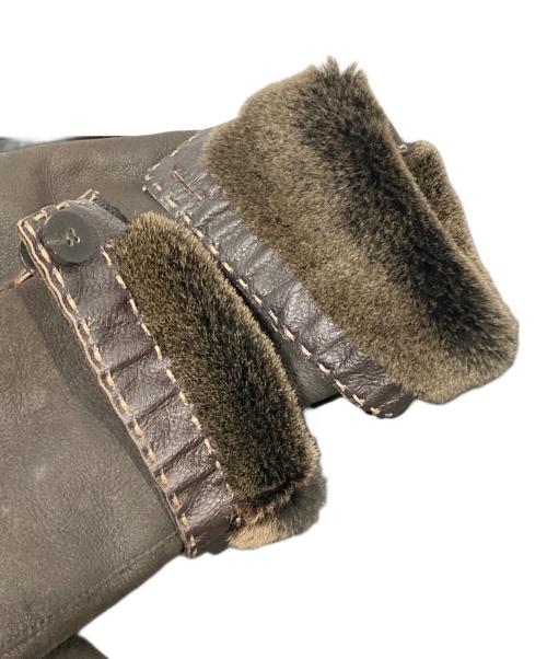 FENDI（フェンディ）FENDI (フェンディ) リバーシブルムートンジャケット ブラウン サイズ:42の古着・服飾アイテム