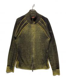 DIESEL（ディーゼル）の古着「K-IRINI ドライバーズニット」｜グレー×イエロー