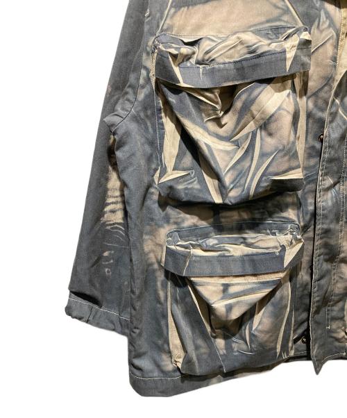 DIESEL（ディーゼル）DIESEL (ディーゼル) J-Cadmusフード付き総柄 ジャケット インディゴ サイズ:46の古着・服飾アイテム