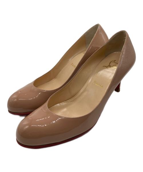 Christian Louboutin（クリスチャン・ルブタン）Christian Louboutin (クリスチャン・ルブタン) エナメルパンプス/SIMPLE PUMP 70 PATENT CALF ベージュ サイズ:25.5cmの古着・服飾アイテム