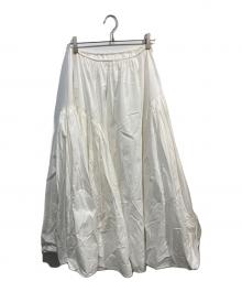 ETRE TOKYO（エトレトウキョウ）の古着「サイドギャザーボリュームスカート」｜ホワイト