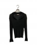 Plageプラージュ）の古着「TAILOR COLLAR RIB プルオーバー」｜ブラック