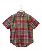 RALPH LAURENラルフローレン）の古着「インド製半袖チェックシャツ」｜グリーン