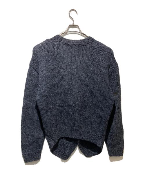 ISSEY MIYAKE（イッセイミヤケ）ISSEY MIYAKE (イッセイミヤケ) ウール混ニットカーディガン ネイビー サイズ:Mの古着・服飾アイテム
