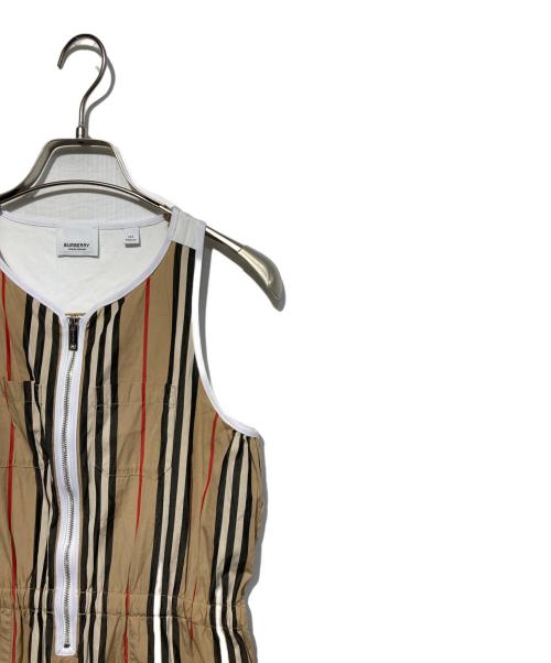 BURBERRY LONDON（バーバリーロンドン）BURBERRY LONDON (バーバリーロンドン) ストライプオールインワン ベージュ サイズ:152の古着・服飾アイテム