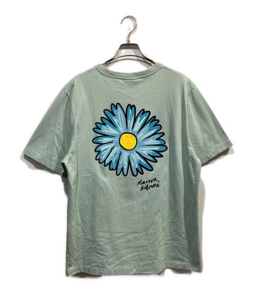 maison kitsune（メゾンキツネ）maison kitsune (メゾンキツネ) Floating Flower Tシャツ ミントグリーン サイズ:Mの古着・服飾アイテム