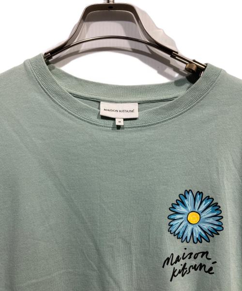 maison kitsune（メゾンキツネ）maison kitsune (メゾンキツネ) Floating Flower Tシャツ ミントグリーン サイズ:Mの古着・服飾アイテム