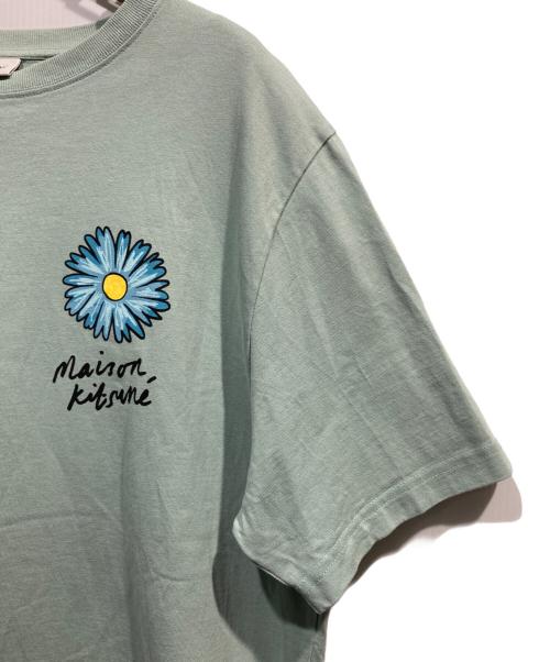 maison kitsune（メゾンキツネ）maison kitsune (メゾンキツネ) Floating Flower Tシャツ ミントグリーン サイズ:Mの古着・服飾アイテム