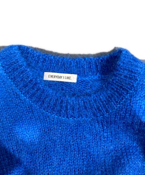EVERYDAY I LIKE.（エヴリデイ アイ ライク）EVERYDAY I LIKE. (エヴリデイ アイ ライク) Mohair Silk Fluffy/モヘアニットセーター ブルー サイズ:不明の古着・服飾アイテム