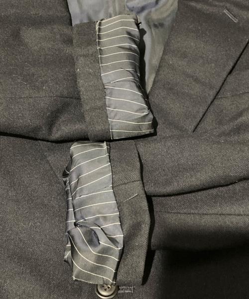 ISSEY MIYAKE（イッセイミヤケ）ISSEY MIYAKE (イッセイミヤケ) 80’s 2Bボタンテーラートジャケットセットアップスーツ ブラック サイズ:Lの古着・服飾アイテム