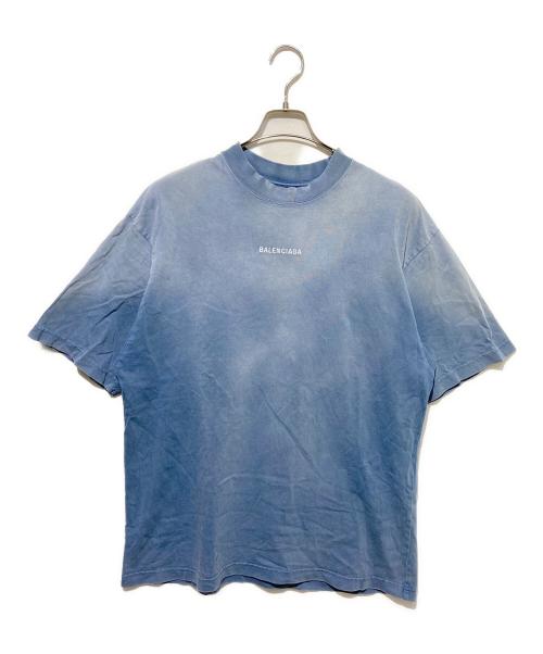 BALENCIAGA（バレンシアガ）BALENCIAGA (バレンシアガ) ロゴプリントTシャツ ブルー サイズ:Sの古着・服飾アイテム