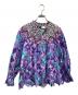 MUVEIL（ミュベール）の古着「マルチプリントギャザーブラウス」｜パープル