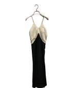 Estella.Kエステラケー）の古着「Clara Two-Tone Dress」｜ブラック×ベージュ