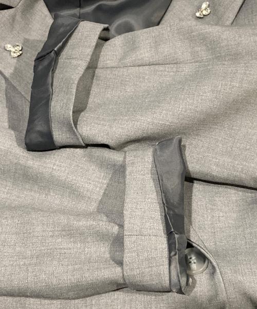 Noela（ノエラ）Noela (ノエラ) ビジューダブルジャケット グレー サイズ:Sの古着・服飾アイテム