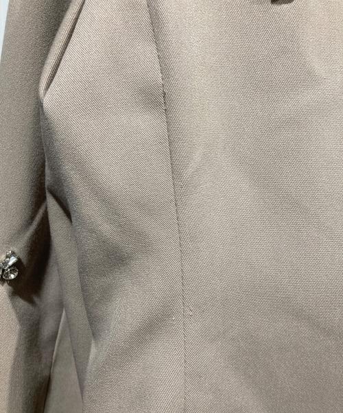 Noela（ノエラ）Noela (ノエラ) ビジューダブルジャケット ベージュ サイズ:Sの古着・服飾アイテム