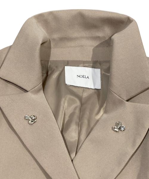 Noela（ノエラ）Noela (ノエラ) ビジューダブルジャケット ベージュ サイズ:Sの古着・服飾アイテム