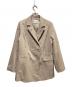 Noela（ノエラ）の古着「ビジューダブルジャケット」｜ベージュ