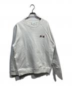 maison kitsuneメゾンキツネ）の古着「ダブル パッチ クラシック スウェットシャツ」｜ホワイト