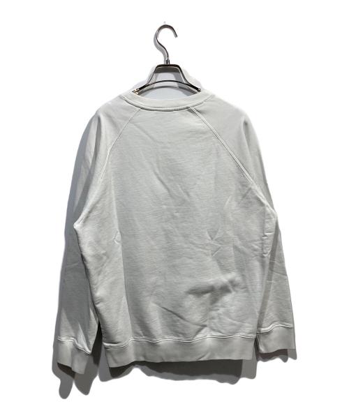 maison kitsune（メゾンキツネ）MAISON KITSUNE (メゾンキツネ) ダブル パッチ クラシック スウェットシャツ ホワイト サイズ:XLの古着・服飾アイテム