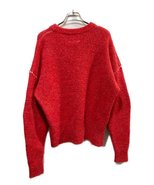 MM6 Maison Margiela（エムエムシックスメゾンマルジェラ）MM6 Maison Margiela (エムエムシックスメゾンマルジェラ) 袖ドッキングモヘヤブレンドニット レッド サイズ:Sの古着・服飾アイテム