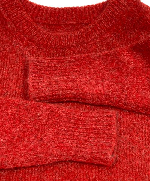 MM6 Maison Margiela（エムエムシックスメゾンマルジェラ）MM6 Maison Margiela (エムエムシックスメゾンマルジェラ) 袖ドッキングモヘヤブレンドニット レッド サイズ:Sの古着・服飾アイテム