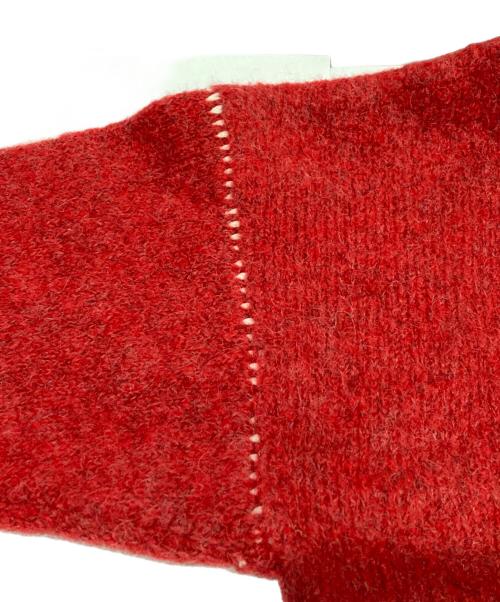 MM6 Maison Margiela（エムエムシックスメゾンマルジェラ）MM6 Maison Margiela (エムエムシックスメゾンマルジェラ) 袖ドッキングモヘヤブレンドニット レッド サイズ:Sの古着・服飾アイテム
