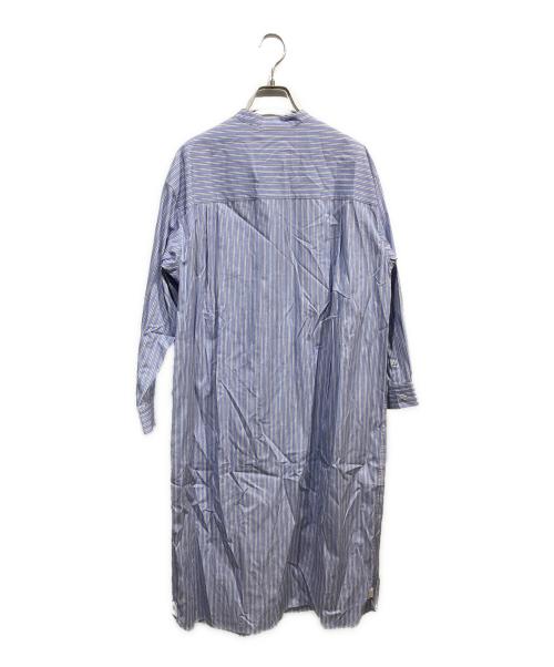 MACKINTOSH PHILOSOPHY（マッキントッシュ フィロソフィー）MACKINTOSH PHILOSOPHY (マッキントッシュ フィロソフィー) THOMAS MASON (トーマスメイソン) ストライプシャツワンピース ブルー サイズ:SIZE38の古着・服飾アイテム