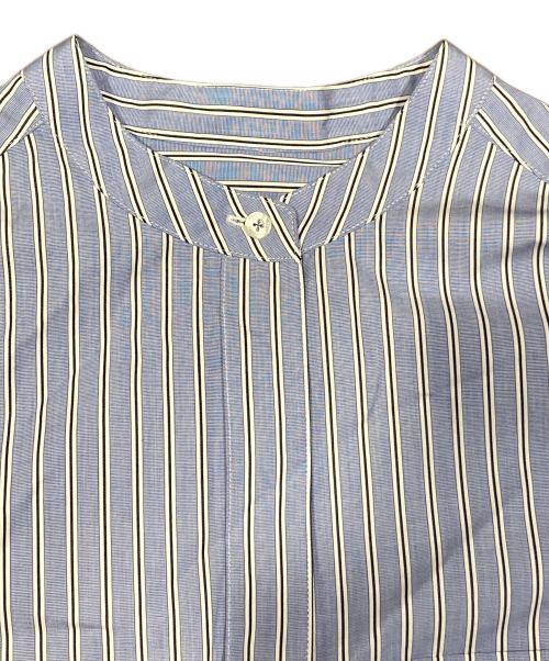 MACKINTOSH PHILOSOPHY（マッキントッシュ フィロソフィー）MACKINTOSH PHILOSOPHY (マッキントッシュ フィロソフィー) THOMAS MASON (トーマスメイソン) ストライプシャツワンピース ブルー サイズ:SIZE38の古着・服飾アイテム