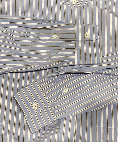 MACKINTOSH PHILOSOPHY（マッキントッシュ フィロソフィー）MACKINTOSH PHILOSOPHY (マッキントッシュ フィロソフィー) THOMAS MASON (トーマスメイソン) ストライプシャツワンピース ブルー サイズ:SIZE38の古着・服飾アイテム
