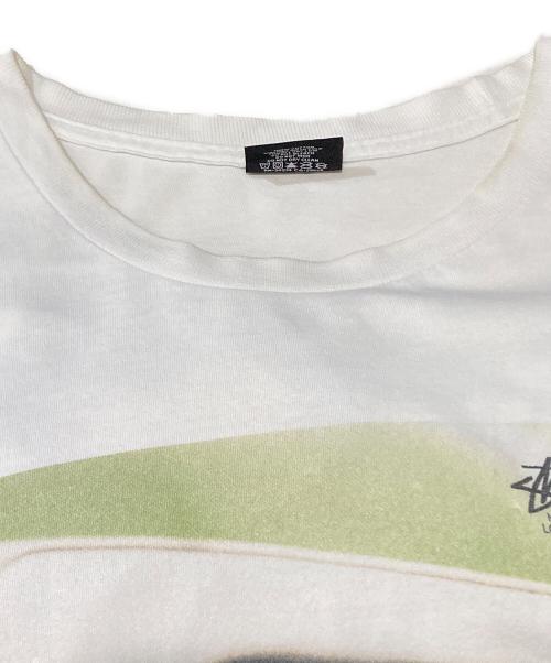stussy（ステューシー）stussy (ステューシー) プリントカットソー ホワイト サイズ:ＸＬの古着・服飾アイテム