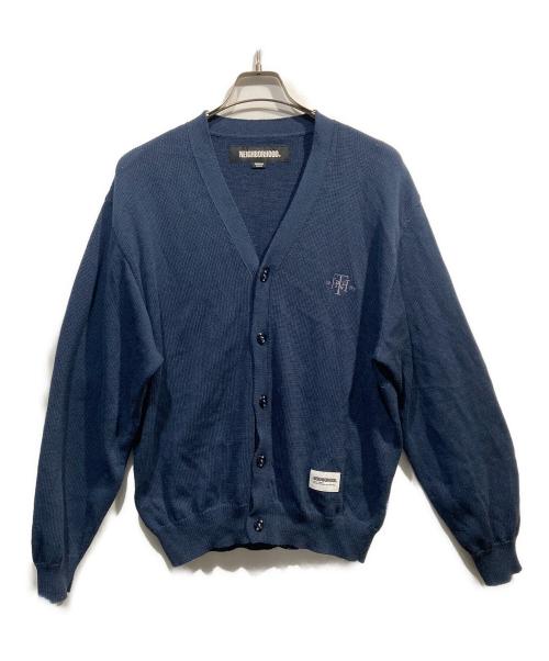 NEIGHBORHOOD（ネイバーフッド）NEIGHBORHOOD (ネイバーフッド) PLAIN CARDIGAN ロゴ刺繍 カーディガン ネイビー サイズ:Sの古着・服飾アイテム