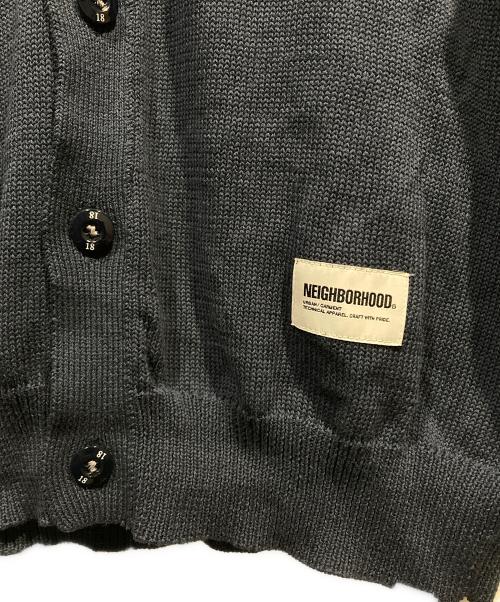 NEIGHBORHOOD（ネイバーフッド）NEIGHBORHOOD (ネイバーフッド) PLAIN CARDIGAN ロゴ刺繍 カーディガン ネイビー サイズ:Sの古着・服飾アイテム