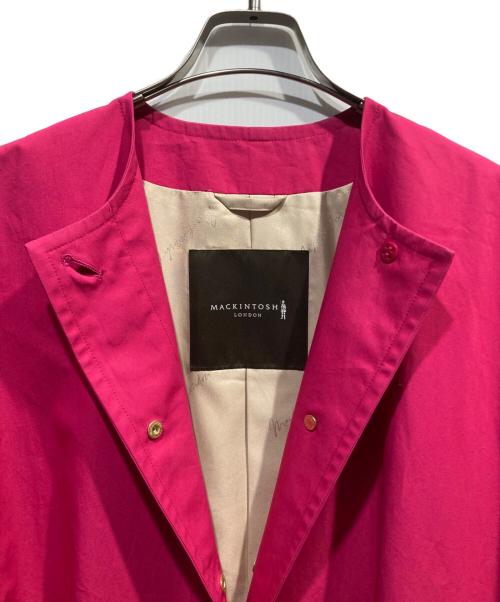 MACKINTOSH（マッキントッシュ）MACKINTOSH (マッキントッシュ) ROSLEY ウエザーコットンノーカラーコート ピンク サイズ:Mの古着・服飾アイテム