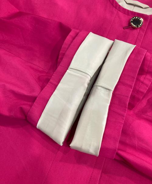 MACKINTOSH（マッキントッシュ）MACKINTOSH (マッキントッシュ) ROSLEY ウエザーコットンノーカラーコート ピンク サイズ:Mの古着・服飾アイテム