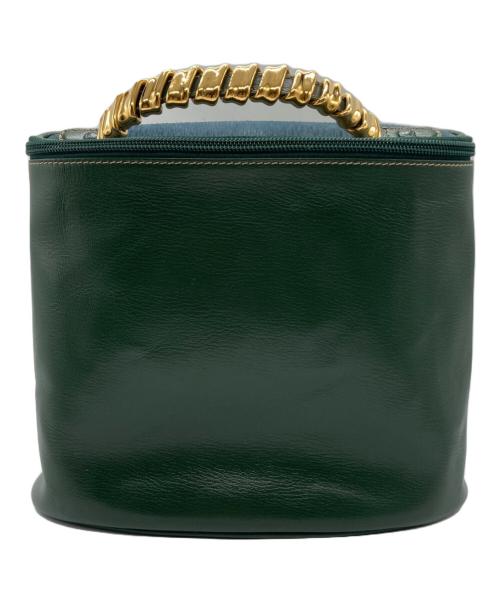 LOEWE（ロエベ）LOEWE (ロエベ) バニティバッグ グリーンの古着・服飾アイテム