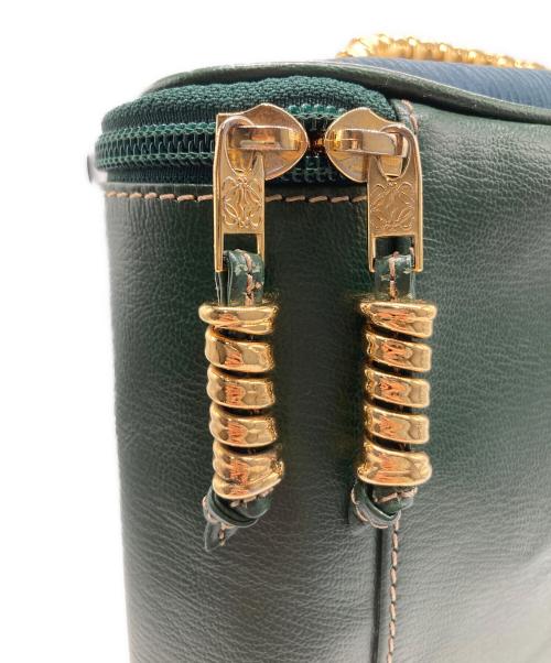 LOEWE（ロエベ）LOEWE (ロエベ) バニティバッグ グリーンの古着・服飾アイテム