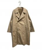 Adam et Ropeアダム エ ロペ）の古着「《撥水》ライトウェイトギャバ オーバーサイズ ロング トレンチコート」｜ベージュ