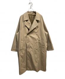 Adam et Rope（アダム エ ロペ）の古着「《撥水》ライトウェイトギャバ オーバーサイズ ロング トレンチコート」｜ベージュ