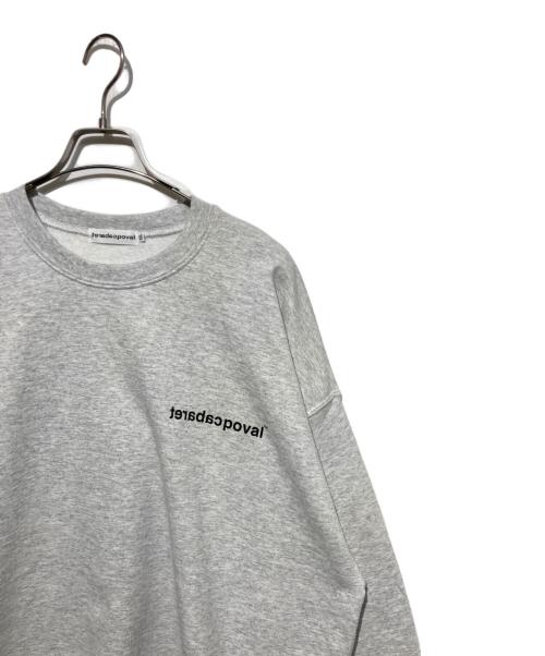 Cabaret Poval（キャバレーポバール）cabaret poval (キャバレーポバール) Schloss Crewneck グレー サイズ:XXLの古着・服飾アイテム